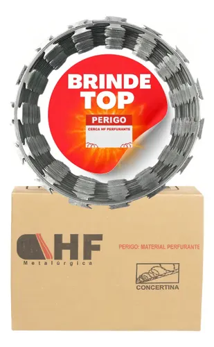 HF Metalúrgica Concertina Rolo 30cm Ref para 10 Metros - 10 Dias