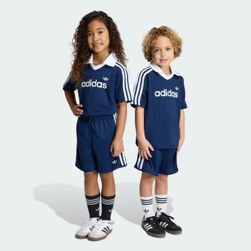 Conjunto DE Camiseta e Shorts Loose Polo Pinstripe Kids adidas
