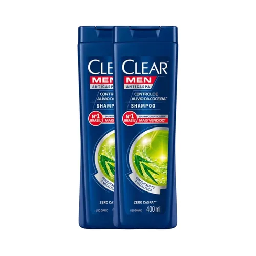 Kit Sh Clear Anticaspa Men Anti Coceira 400ml - 2 Unidades