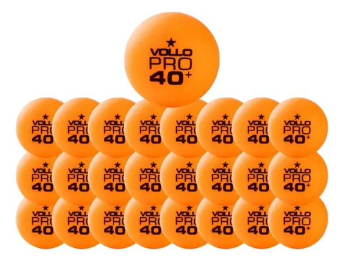 25 Bolinhas Tenis de Mesa Ping Pong Vollo 40mm 1 Estrela Laranja