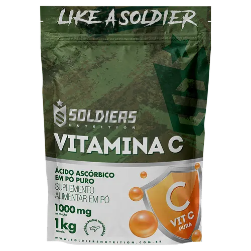 Vitamina C em Pó - Ácido Ascórbico 1Kg - 100% Puro Importado - Soldiers Nutrition