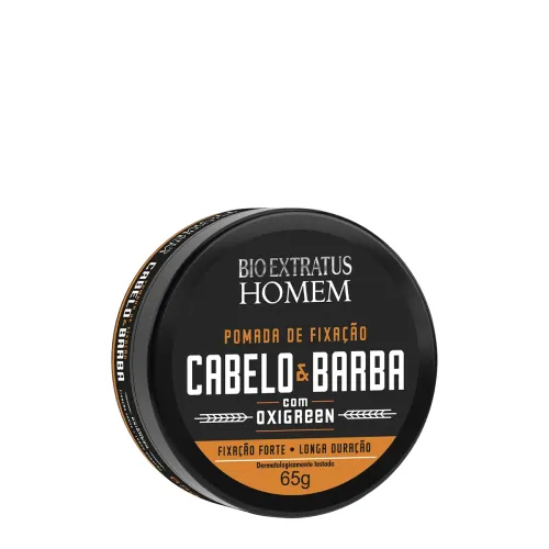 Pomada de Fixação Forte Cabelo e Barba Bio Extratus Homem 65g