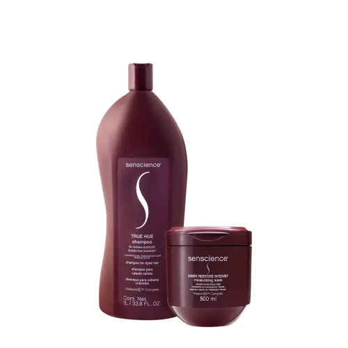 Kit Shampoo e Máscara Senscience True Hue Intensif 1L E 500ml