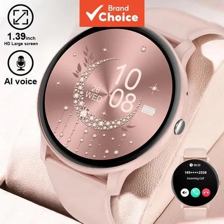 Novo Smartwatch Feminino e Masculino com Chamada Bluetooth, Relógio Esportivo Fitness, Monitor de Frequência Cardíca e
