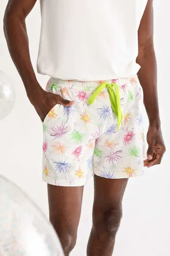 Short Pijama Masculino Estampa Fireworks