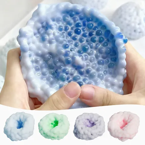 Bolas Anti-stress Crocantes Squishies: Brinquedo Fidget para Alívio de Estresse e Ansiedade, Bolas de Escritório Preenchidas com Areia, Brinquedos de Apertar para Mesa