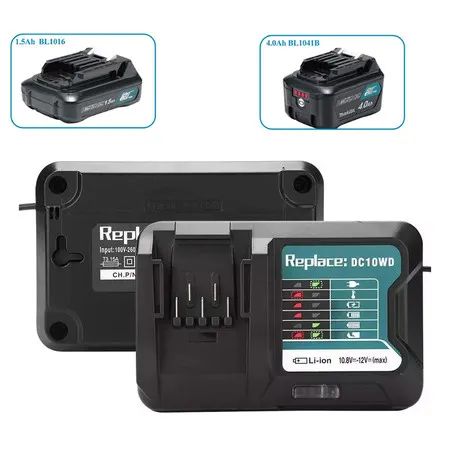 Carregador de Lítio 10.8-12v Carregamento Rápido P/ Makita 42w BL1016 BL1041B BL1015B