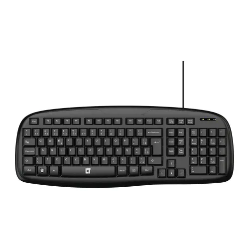 Teclado LeaderTech KB400 Chocolate USB ABNT2 com fio Preto