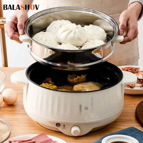 220V Multi Fogões Única/Dupla Camada Pote Elétrico 1-2 Pessoas Agregado Familiar Non-stick Pan Panela Quente Panela de Arroz...