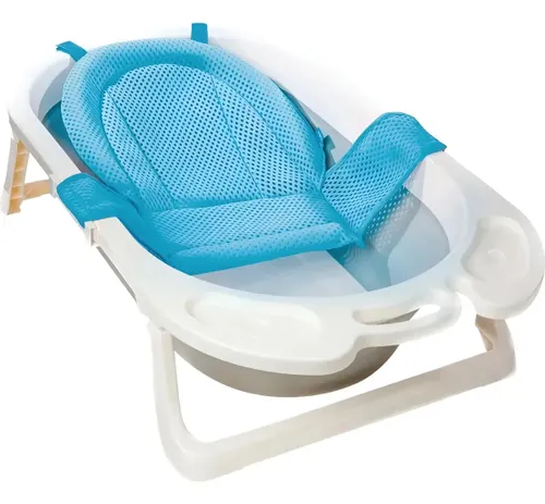 Rede de Banho Macia para Banheira Ajustável Antiderrapante! Cor Azul