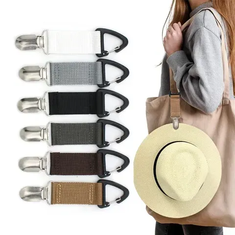 Clipe de Chapéu de Palha para Viagem ao Ar Livre, Clipe Portátil para Bolsa de Chapéu, Organizador Multiuso para Luvas de Exterior