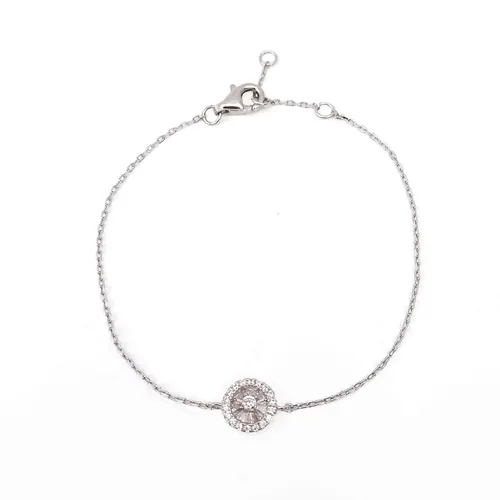 Pulseira Prata Mini Pizza Correntinha