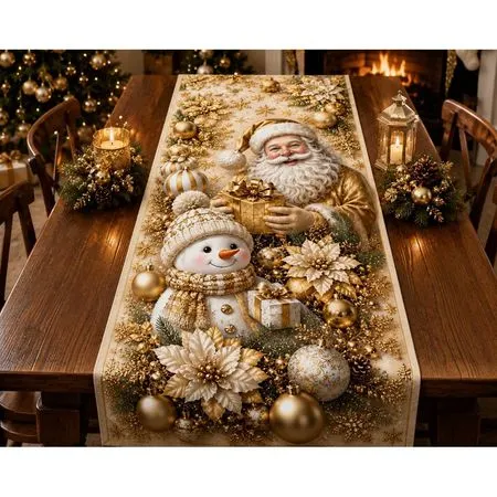 Caminho de Mesa 1,30x50 Decoração P/ Natal Mesa Posta Decoração Natalina Cozinha Sala Enfeite Natal