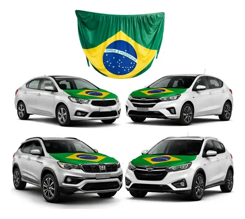 Bandeira do Brasil para Capo de Carro com Elástico Universal Bandeira Brasil Capo