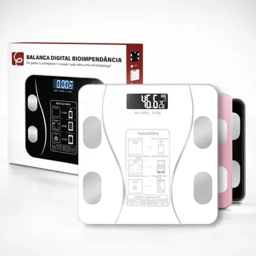 EPS-6905 Balaça Digital Corpo Epsilon EPS-6905 Bluetooth para Saúde e cor Branco