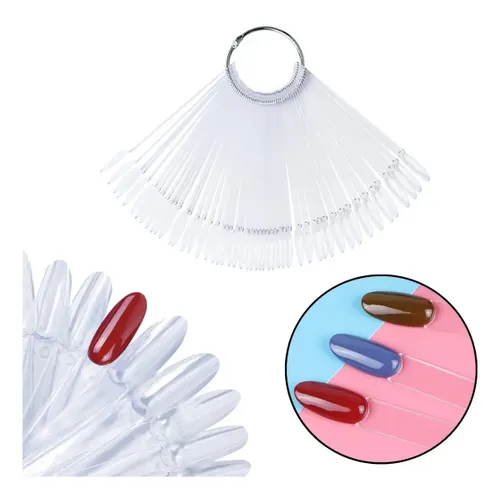 Mostruário Unhas Transparente Natural Esmaltes Gel 50 Und