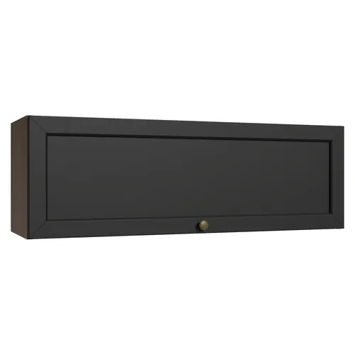 Armário Aéreo 100 cm 1 Porta Basculante Rustic/Preto Vik Madesa