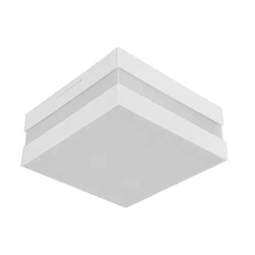 Plafon de Sobrepor Alumínio Branco 18x18cm Bilbao