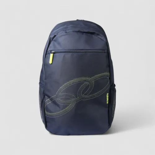 Mochila Olympikus Original Bolso Frontal Detalhes Neon Marinho