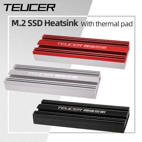 M.2 ssd nvme dissipador de calor 2280 radiador de alumínio com almofada térmica unidades de estado sólido acessórios de refrigeração espessura 9mm pode usar ps5