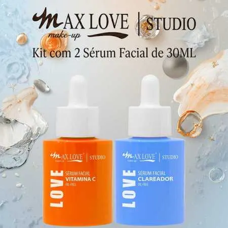 Kit 2 Sérum 30ml - Vitamina C, Clareador - Max Love