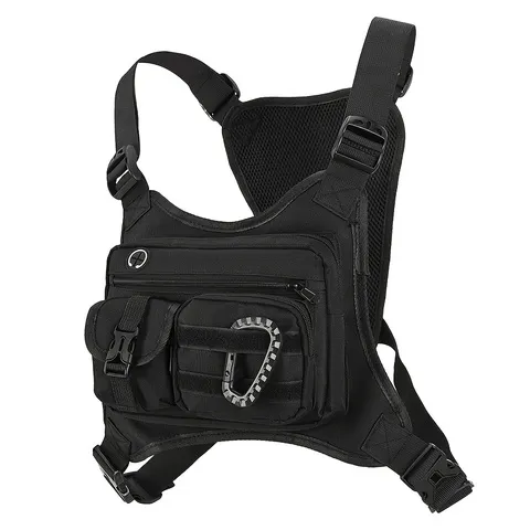 Bolsa Tática de Peito Unissex para Atividades ao Ar Livre, Corrida, Ciclismo, EDC, Treinos, Esportes, Mochila de Peito para Homens e Mulheres