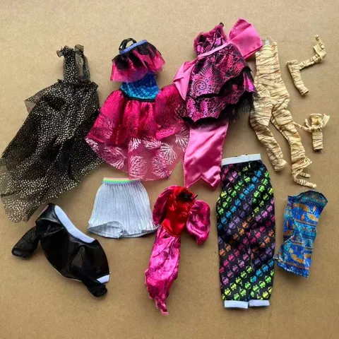 Conjunto de Vestuário DIY para Boneca Slim Monster 1/6, Roupa Colorida para Boneca Dançarina, Casaco, Camiseta, Calças, Saia, Acessórios Criativos para Brincar com Bonecas
