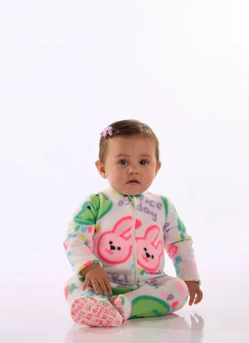 Macacão para Bebê Unissex Estampado Off White