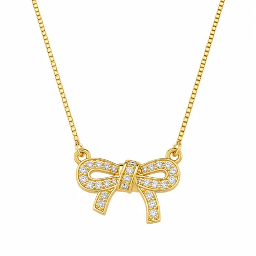 Colar Laço em Ouro 18k com Diamantes