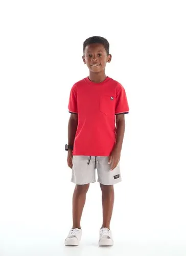 Camiseta Infantil Masculino em Piquet com Elastano Vermelho