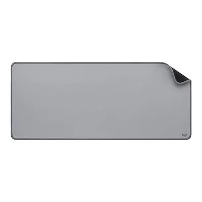 Mousepad Desk Mat Logitech Studio Series, Grande 300x700mm, Antiderrapante, Design Resistente a Respingos, Cinza - 956-000047