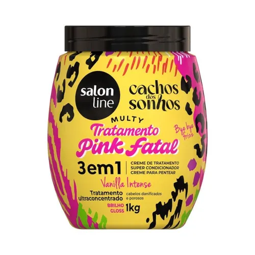 Creme de Pentear Salon Line Cachos dos Sonhos 3em1 Multy Vanilla Pink