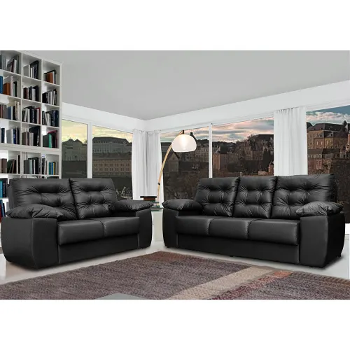 Conjunto Sofá Luxemburgo 3 E 2 Lugares Courino
