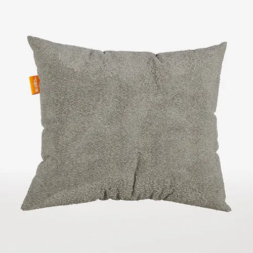 Almofada Tecido Bouclé  - Cor Cinza - 45x45cm