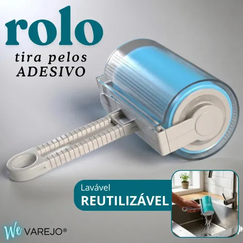 Rolo Tira Pelos Adesivo Lavável We Varejo para Roupas e Sofá