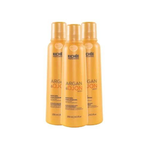 Kit Richée Argan e Ojon 3 Finalizadora Máscara 250 ml