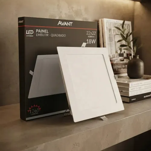Plafon Led Luminaria Embutir Painel Teto 18w Avant