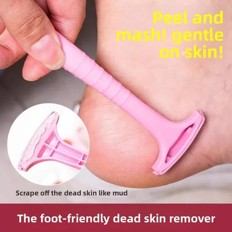 1 pçs pés raspagem faca de pele morta faca de cuidados com os pés para remover faca de pele morta calos de barbear para remover utensílios de pele morta