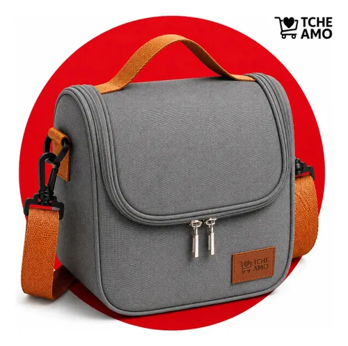 Bolsa Isotérmica Térmica Lancheira Marmita Sacola para Academia Trabalho Escola e Passeios Alça Ajustável Removivel Tche Amo