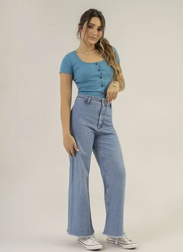 Blusa Cropped Adulto em Ribana (Azul) The Philippines