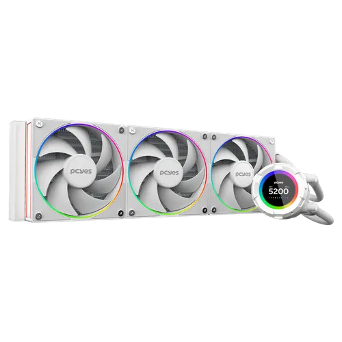 Water Cooler PCYES Vision 360mm White Ghost LCD 2,1" VS360WG