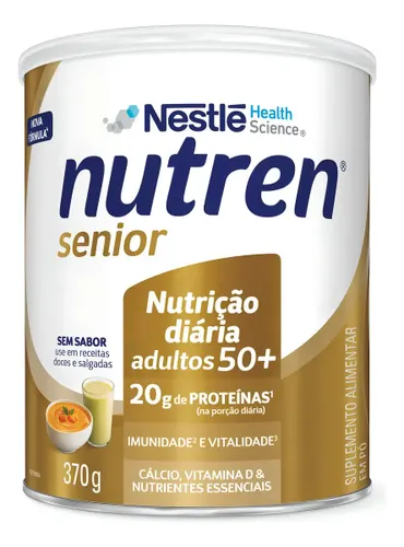 Suplemento em pó Nestlé alimentar nutren senior sem sabor Nutren x 370g