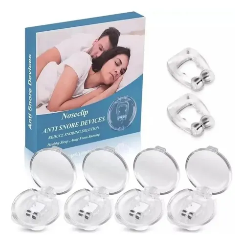 Kit 4 Clipe Nasal Anti Ronco e Apneia Dilatador Magnético