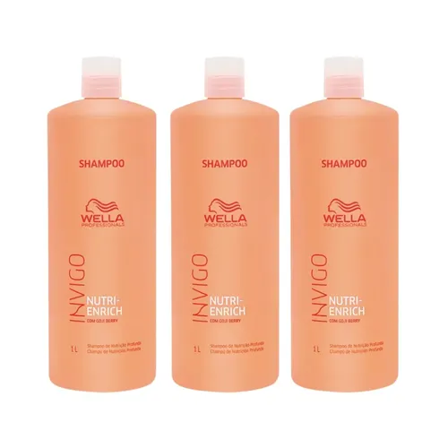 Kit Wella Invigo Nutri-Enrich 3 Shampoo 1 Litro