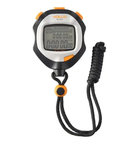 Cronômetro Digital Profissional Vl-515 C/ 200 Memorias Preto e Laranja Vollo