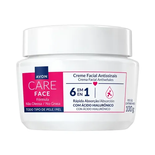 Creme Facial Avon Care Antissinais Dia 5 em1 100g