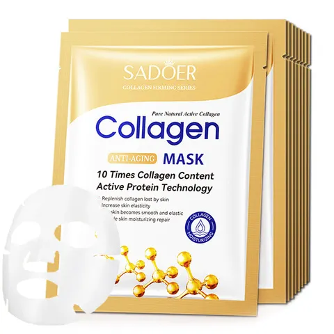 10 pçs anti-rugas colágeno máscara facial hidratante anti-envelhecimento reparação clareamento cuidados com a pele máscara facial máscaras cuidados com a pele