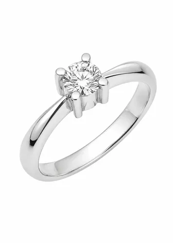 Anel Solitário com Diamante 40 Pontos em Ouro Branco 18K