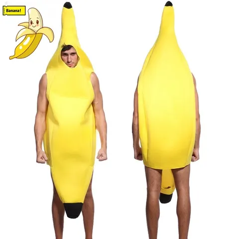 Halloween adulto engraçado cosplay frutas vegetais traje banana carnaval vestir-se roupa casal festa purim fantasia vestido palco mostrar