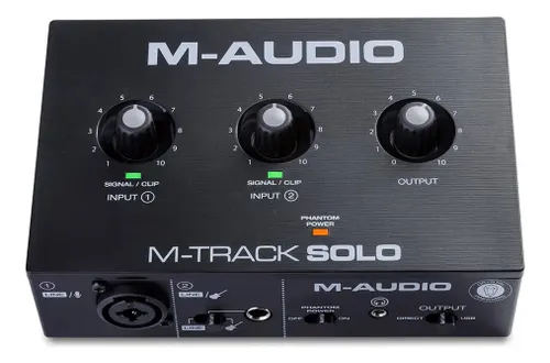 Interface de Áudio M-audio 2 Canais M-track Solo Usb Preto